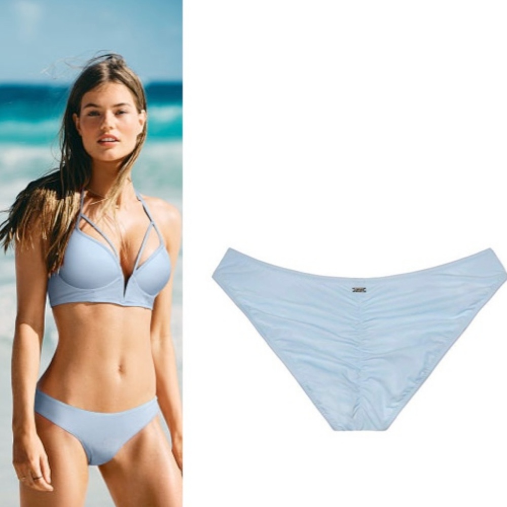 SOLD VS Lg NWT Pottery Blue Ruched Mini Cheeky
